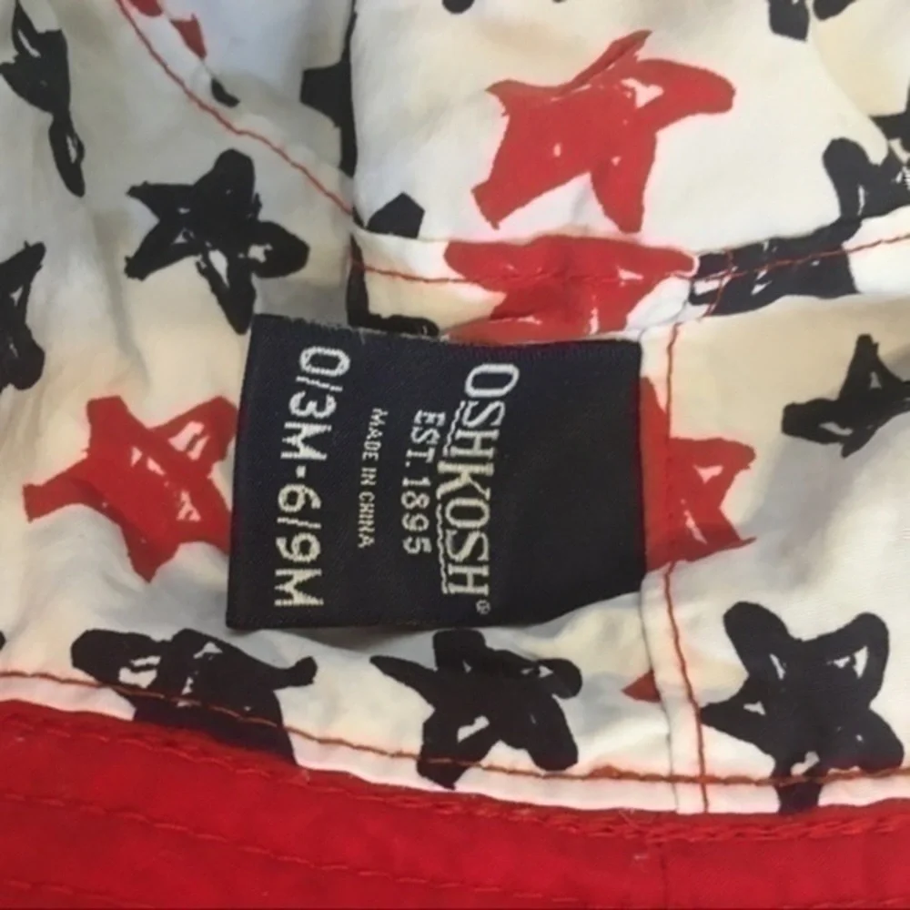 Osh Kosh red and navy 0-3 month - 6-9 month hat